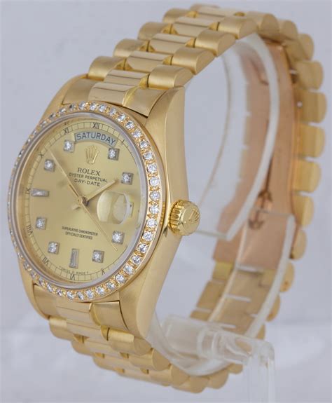 day-date presidential 18k yellow gold 36mm rolex 18038|Rolex diamond dial 18038.